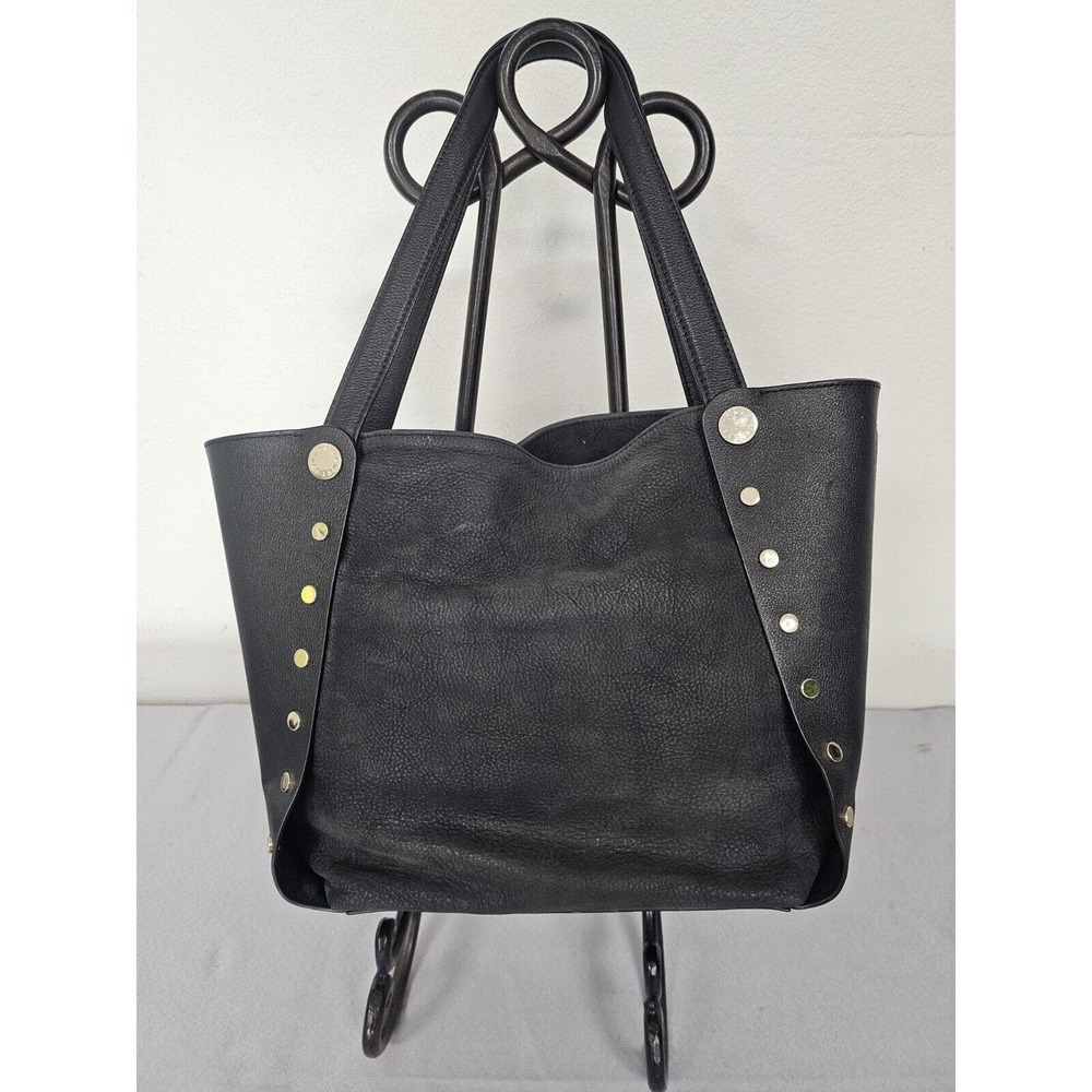 Henri Bendel Black Leather Top Handle Large Tote Bag